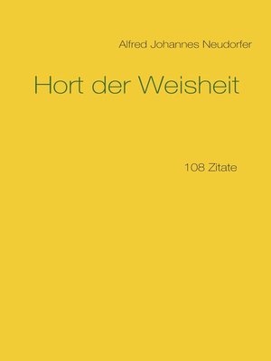 cover image of Hort der Weisheit